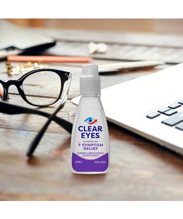 Clear Eyes 7 Symptom Relief Eye Drops, 0.5 Fl Oz (Pack of 3) - Buy Online on GoSupps.com