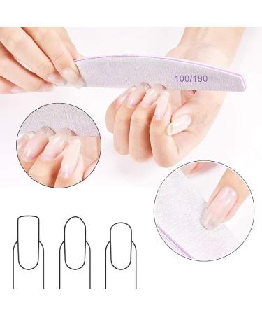 12PCS Professional Nail Files Double Sided Emery Board 100/180 Grit Washable Nail Files Fingernail Buffering Files Manicure Tools Nail Styling Tools Pet Grooming Tools - Buy Online on GoSupps.com