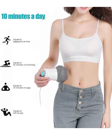 Handheld Cellulite Massager - Electric Full Body Fat Removal Device | 4 Massage Heads for Optimal Slimming | Portable Vibrating Body Slimming Solution for Belly Legs & Shoulders (EU) - Buy Online on GoSupps.com