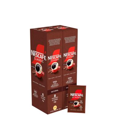 NESTLE PROFESSIONAL Nescaf Natural Instant Coffee - 2 boxes x 50 sachets of 2g - Total: 200g