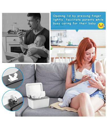 Whiidoom Baby Wipes Dispenser - One Hand Operation Wipe Holder Container Case - Dustproof & Durable - Grey - Buy Online on GoSupps.com