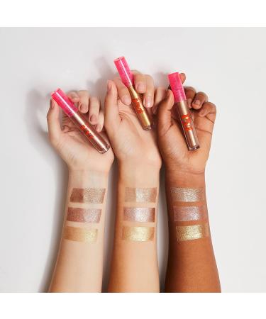 PYT BEAUTY Rose Gold Liquid Shimmer Eyeshadow - Hypoallergenic Vegan Makeup - Rosy Nude | 1 Count - Buy Online on GoSupps.com