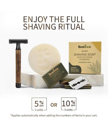 Eco-Friendly Safety Razor for Men & Women | Bamboo Grip Razor Plane | Zero Waste Shaving | BAMBaw Slim Dark - Buy Online on GoSupps.com