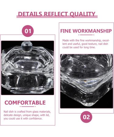 UPKOCH Decor Dappen Dish Nail Liquid Holder Nail Dish Cups with Lids Manicure Nail Dish Cup Nail Dish for Acrylic Nails Acrylic Nail Supplies Nail Art Liquid Holder Glass Accessories - Buy Online on GoSupps.com