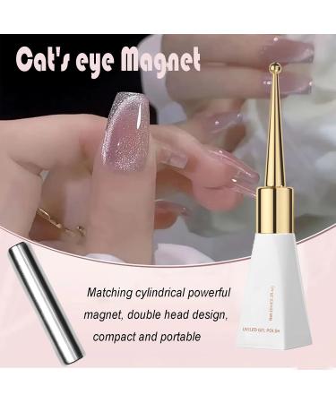 Cat Eye Gel Nail Polish 1Pc Jelly Nude Glitter Pink Magnetic Nail Polish with Magnet Soak-Off UV LED Holographic Gel Polish Sparkly Cat Eye Gel Polish for Nail Art Manicure Salon DIY at Home - Buy Online on GoSupps.com