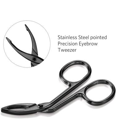1/2 Curved Eyebrow Tweezers - Professional Eyebrow Scissors Curved Eyebrow Tweezers | Curved Scissors for Pulling Facial Hair Lightweight Hair Remover for Cutting Nose Hair 1 Item. - Buy Online on GoSupps.com