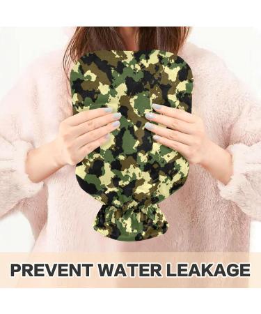 2L Camouflage Hot Water Bottle with Cover | Army Camo Pain Relief & Winter Hand Feet Warmer | International Shipping - Buy Online on GoSupps.com