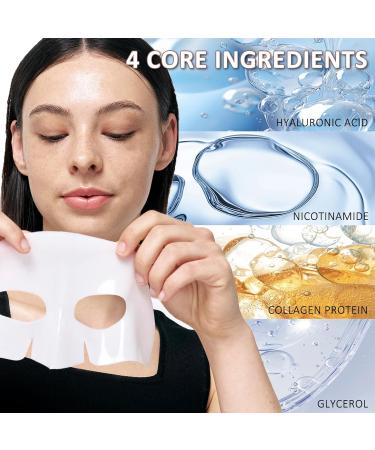 Collagen Face Mask Overnight Face Mask Set - Korean Skincare Collagen Mask Sheet Mask - Fights Wrinkles Glow & Rejuvenating Skin Face Masks Skincare Anti Aging Face Mask (4) - Buy Online on GoSupps.com