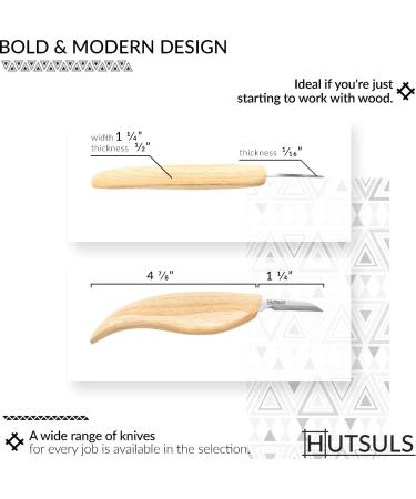 Hutsuls Chip Carving Knife for Beginners - Razor Sharp Wood Detail Knife in Gift Box - Whittling Tool for Adults & Kids (6.1in) - Buy Online on GoSupps.com