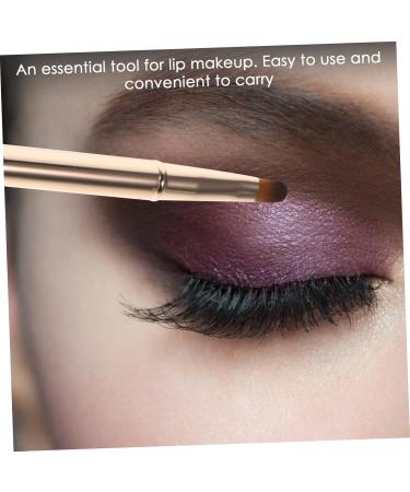 DOITOOL Double Ended Lipstick Brush Lip Hand Held Supply Lipstick Applicator Double Head Lipstick Lip Brush Artificial Fiber Multifunctional Brush Portable Miss 12x1x1cm Golden - Buy Online on GoSupps.com