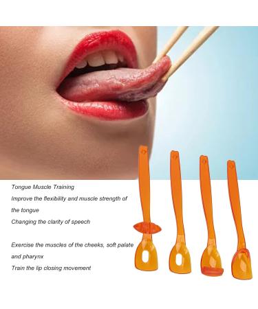 Mouth Tongue Tip Exerciser Trainer | Oral Muscle Strength Tool for Dysarthria | Relaxation Device (Orange) - Boost Your Mouth & Lip Muscle Training - Buy Online on GoSupps.com