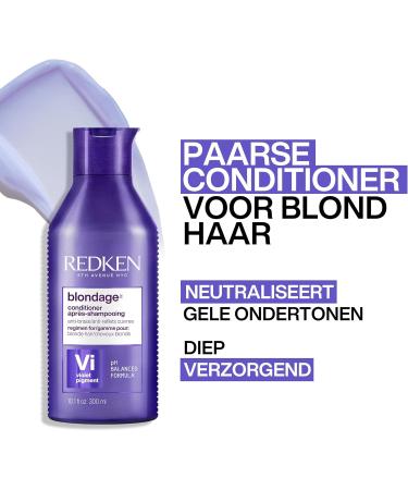 Redken Routine For Blonde and Bleached Hair Set of Shampoo and Conditioner Corrects and Neutralizes Yellow and Copper Tones With Triple Acid Protein Complex Blondage - Buy Online on GoSupps.com