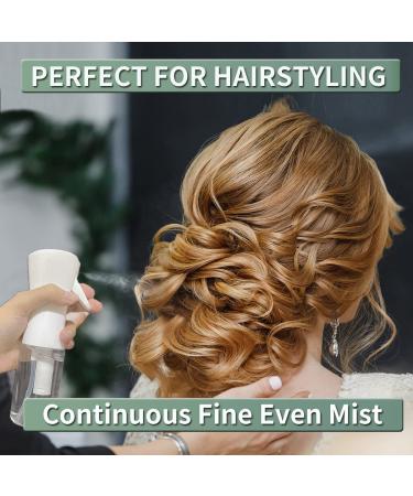 AMOMELA Continuous Spray Bottle 2Pack - 200ml/6.8oz Ultra Fine Mister for Hair Styling, Plants, Salon Misting, and Skin Care - Refillable Water Sprayer - Clear - Buy Online on GoSupps.com