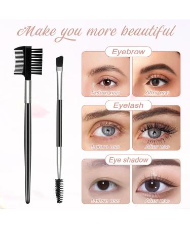 6-Piece 2-in-1 Eyebrow & Eyelash Brush Set | Double Head Makeup Tools for Women - Shop Internationally - Buy Online on GoSupps.com