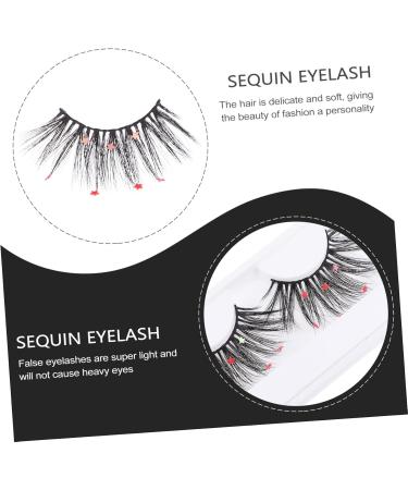 SEWOART 2 Pairs Fake Eyelashes False Eyelashes Makeup Eyelash Thick Volume Eyelash Women False Eyelash Eyelashes Extension Supplies Makeup Lashes Sequin Eyelash Fake Lashes Dense Eyelashes - Buy Online on GoSupps.com