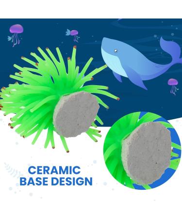 VEIREN Set of 6 Artificial Coral Plant Silicone Simulation Fake Coral Aquarium Fish Tank Underwater Ornament Decor Dia 8.5cm - Buy Online on GoSupps.com