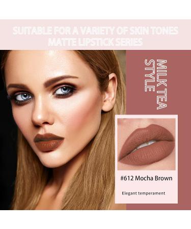 Mocha Brown Matte Lipstick - Long Lasting, Waterproof, Non Stick Cup, Velvet Lip Gloss - Tinted Lip Balm for Women - Buy Online on GoSupps.com