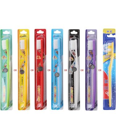 Super Hard Bristle Toothbrush for Men - Random Color | 1pc Durable & Effective Cleaning - Buy Online on GoSupps.com