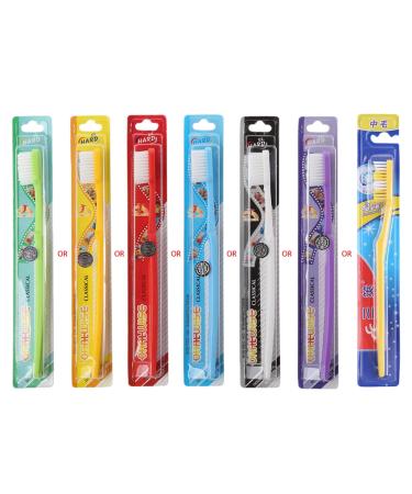 1pc Super Hard Bristle Toothbrush For Men Remove Color Random Manual Toothbrushes Kids
