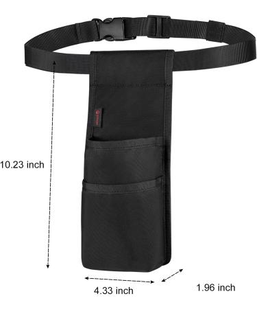 SITHON Professional Massage Bottle Bag - Adjustable Waist Holder Organizer for Massage Lotion & Oil - Black Holster with Multiple Pockets - Buy Online on GoSupps.com