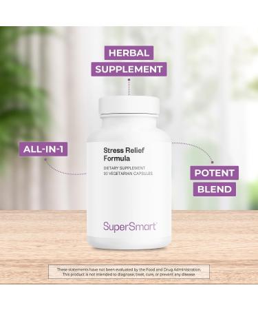 Supersmart - Stress Relief Formula (All-in-1) - 100% Natural Supplement - with Passion Flower Polygala Tenuifolia | Non-GMO & Gluten Free - 90 Vegetarian Capsules - Buy Online on GoSupps.com