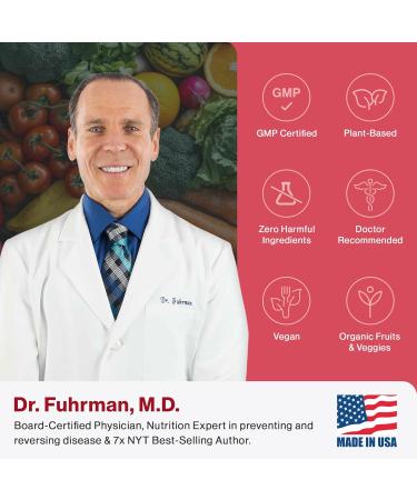 Dr. Fuhrman Pixie Vites Chewable Children's multivitamin | Whole Food Kids Multi with Vitamin D3 K2 & Zinc | Sugar Free Vegan Non-GMO | Organic Natural Fruits and Veggies | Berry Flavor | 120 Tabs - Buy Online on GoSupps.com