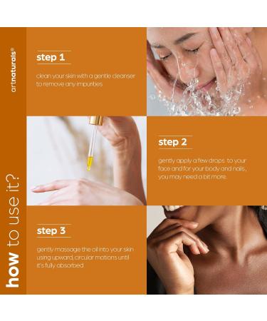 Artnaturals Organic Rose + Vitamin E Face Oil 4oz | 100% Natural Hydrating & Anti-Aging Oil for Skin & Hair - Buy Online on GoSupps.com