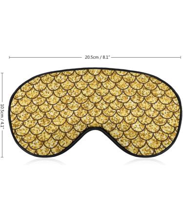 Gold Glitter Scales Sleep Mask for Women | Adjustable Eye Shades Cover with Elastic Strap - Luxurious Comfort & Style - Buy Online on GoSupps.com