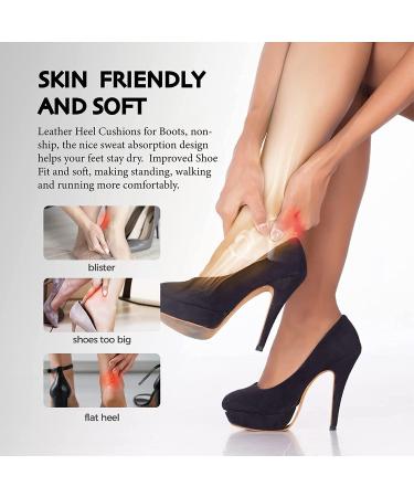 Space Lion Leather Heel Pads - 4 Pairs Blue Inserts for Loose Shoes | Prevent Heel Slip and Blister, Improve Shoe Fit and Comfort - Buy Online on GoSupps.com