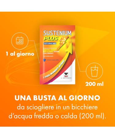  Sustenium Sustenium Plus Lemon and Honey Flavor - Energizing complex of amino acids vitamins and minerals. For your physical and mental energy. Pack of 22 sachets - Buy Online on GoSupps.com