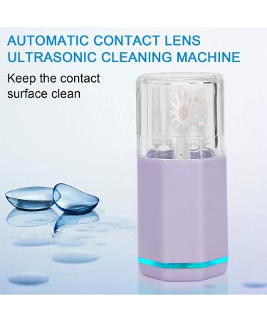 Portable Contact Lens Cleaner & Container - Automatic Ultrasound Cleaning Tools for Home & Travel - Violet - Buy Online on GoSupps.com