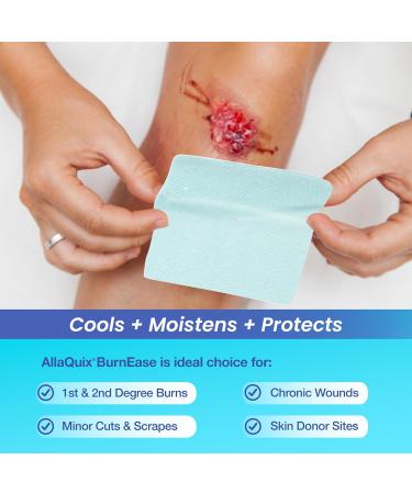 BurnEase Hydrogel Wound Dressing for Burns - XL 4in (Box of 5 Sterile Pads) | Fast Shipping Worldwide - Buy Online on GoSupps.com