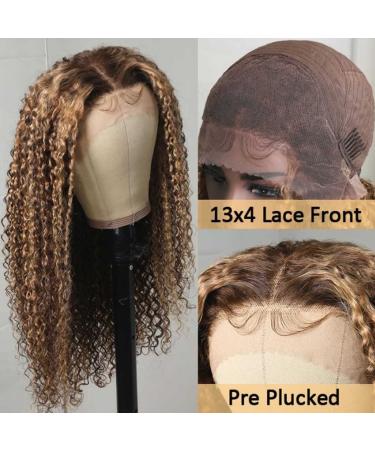 Beauty Forever #TL412 Curly Highlight 22 Inch Lace Front Wig - Brazilian Remy Human Hair Honey Blonde 13x4 Lace Frontal Pre Plucked 150% Density for Black Women - Buy Online on GoSupps.com