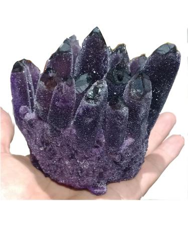 Natural Amethyst Cluster Quartz raw Stones Reiki Quartz for Crystal Minerals Gemstone Decoration Stone Mineral Specimen Purple - Buy Online on GoSupps.com