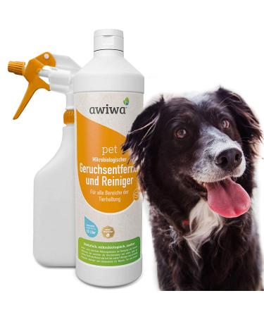 awiwa odor neutralizer for dogs and cats & cat urine stain remover (1 liter spray bottle)