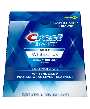 Crest 3D No Slip Whitestrips Professional Effects Teeth Whitening Kit 20 ea