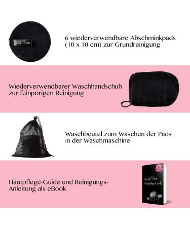 Lavailla Premium Washable Microfiber Slurry Pads - 6 Pack Makeup Remover with Glove Laundry Bag & Care Guide | Eco-Friendly Reusable Cotton Pads - Buy Online on GoSupps.com