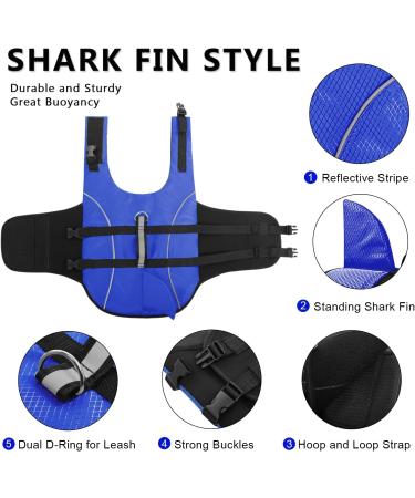 Buy Queenmore Dogs Life Jacket - Ripstop Swimming Vest for Small Medium & Large Dogs - Lifeguard Dog Vest with Lifting Handle - Perfect for Kayaking & Swimming (XS Blue) - Buy Online on GoSupps.com