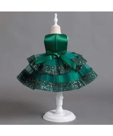 Miipat Baby Girl Tulle Sequin Princess Party Dress | 2-3 Years | Green - Buy Online on GoSupps.com