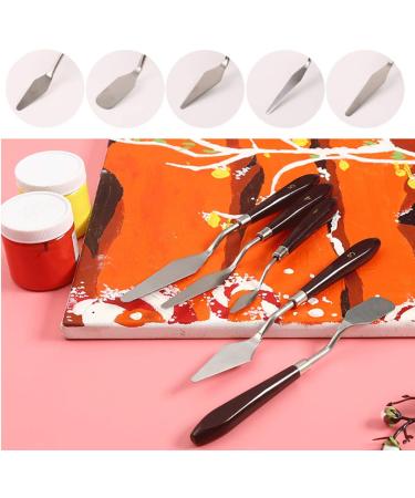 5-Piece Stainless Steel Palette Knife Set for Oil, Acrylic, and Canvas Painting by Lightwish - Buy Online on GoSupps.com