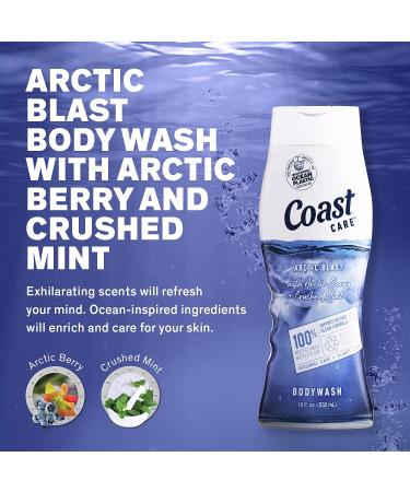 Coast CARE Arctic Blast Body Wash - 18oz (Pack of 6) | Arctic Berry & Crushed Mint - Buy Online on GoSupps.com