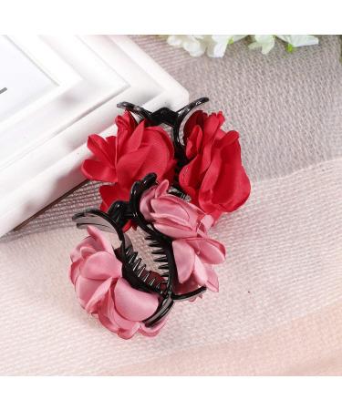 4 Large Hair Claw Clips - Rose Hair Jaw Barrettes for Women & Girls - Best International Shipping - Buy Online on GoSupps.com