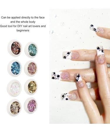 Manicure Glitter Non Toxic Multicolor Manicure Sequins for Household for Nail Shop - Buy Online on GoSupps.com