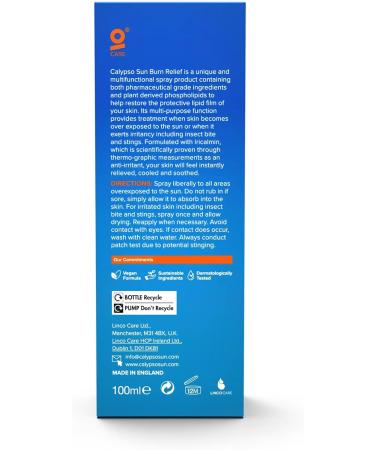 Calypso Sun Burn Relief Spray - 200ml Soothing After Sun Care Multi-Purpose Skin Treatment Anti-Irritant Formula 2x 100ml - Buy Online on GoSupps.com