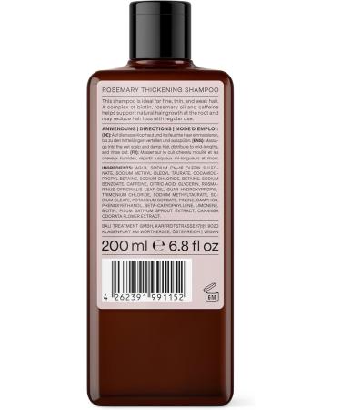 Bali Curls Rosemary Thickening Shampoo Firming with rosemary oil biotin and caffeine vegan volume shampoo for fine and thin hair Curly conform 200 ml - Buy Online on GoSupps.com