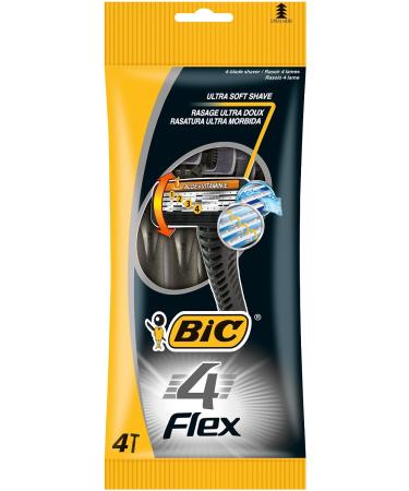 BIC 5 packs of 4 razors FLEX 4 (4 blades) + lubricating strip