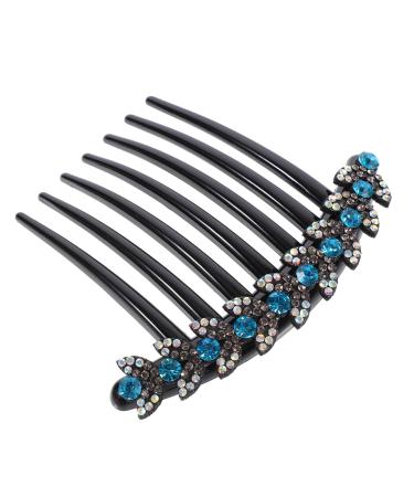 Beatifufu Issue Card Tiara for Tiaras for Bun DIY Bride Pin French Barrette Rhinestone Headdress Black Rhinestone Clip Rhinestone Women Headdress Rhinestones Hair Comb Miss