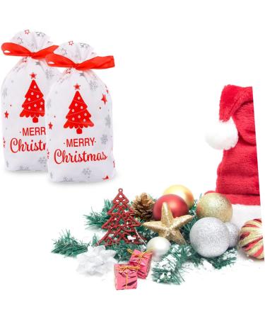 Abaodam 50pcs Creative Storage Christmas Printing Ing Style Draw Theme Candy Bags Cartoon Decorative 23x14.7 cm White - Buy Online on GoSupps.com
