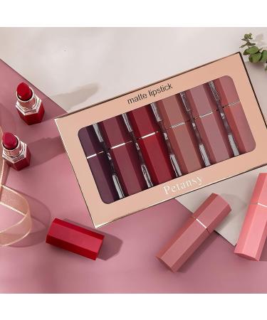 6-Piece Nude Matte Lipstick Set - Long Lasting, Waterproof, Moisturizing Makeup Gift - Buy Online on GoSupps.com