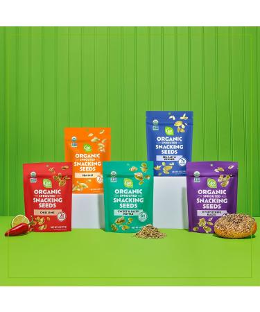 Go Raw Organic Sprouted Chili Lime Snacking Seeds - 4 oz 6 Pack | Keto Kosher Pumpkin & Sunflower Seeds - Buy Online on GoSupps.com